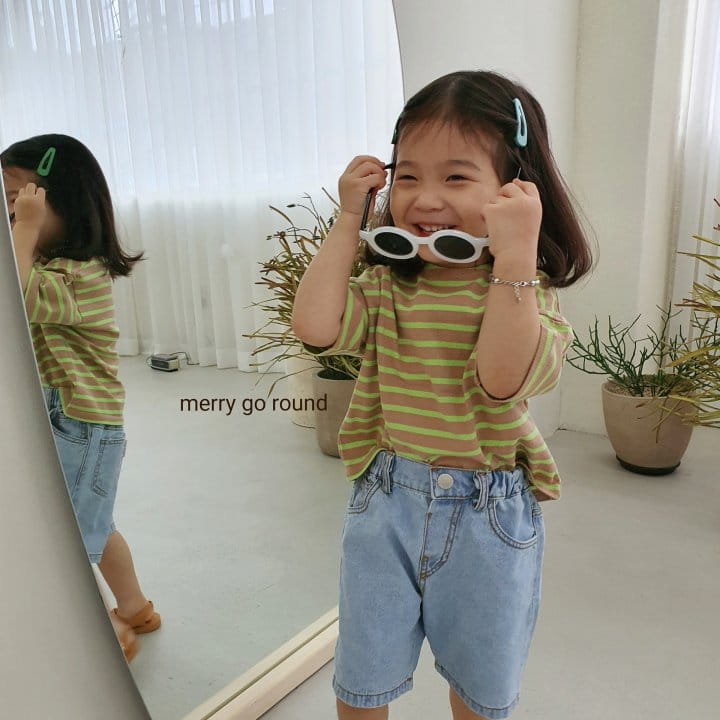 MERRY GO ROUND - Korean Children Fashion - #Kfashion4kids - Saint Stripes Tee - 9
