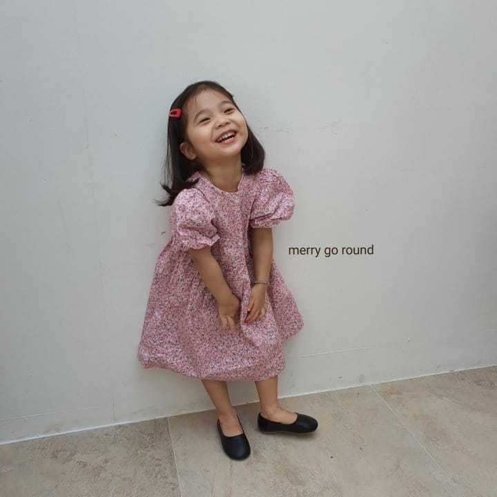 MERRY GO ROUND - Korean Children Fashion - #Kfashion4kids - Mini Flower Ribbon One-piece - 10