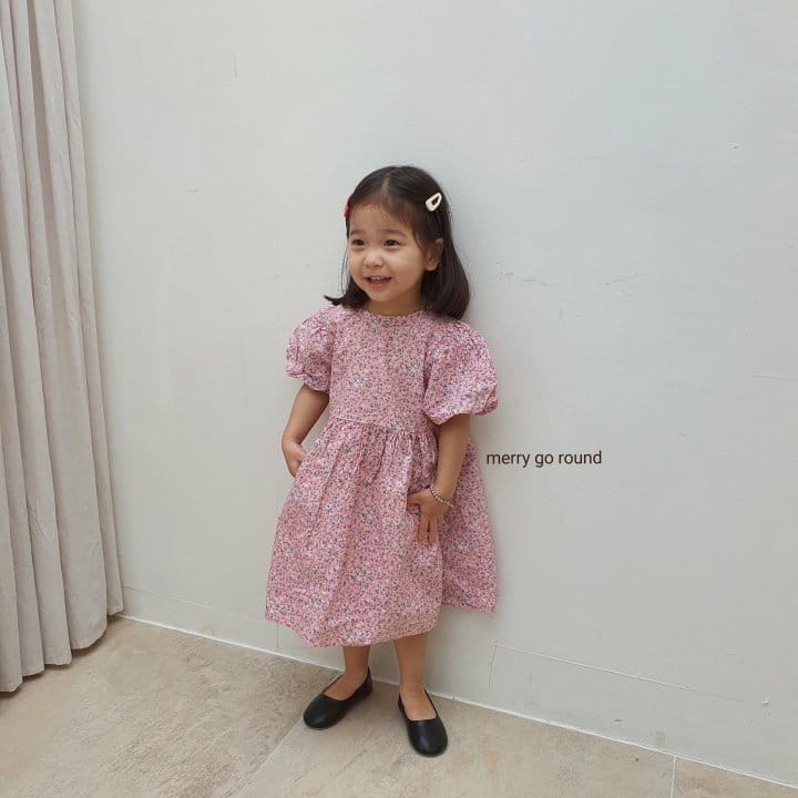 MERRY GO ROUND - Korean Children Fashion - #Kfashion4kids - Mini Flower Ribbon One-piece - 11