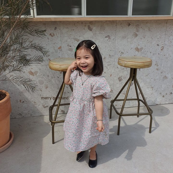 MERRY GO ROUND - Korean Children Fashion - #Kfashion4kids - Mini Flower Ribbon One-piece - 7