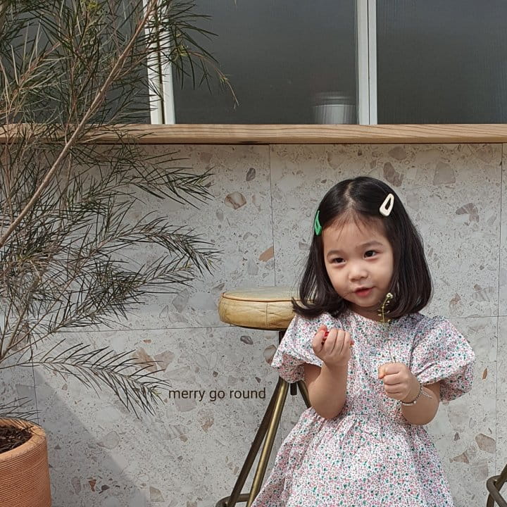 MERRY GO ROUND - Korean Children Fashion - #Kfashion4kids - Mini Flower Ribbon One-piece - 8