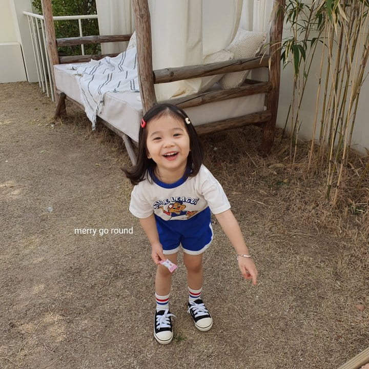 MERRY GO ROUND - Korean Children Fashion - #Kfashion4kids - Little League Top Bottom Set