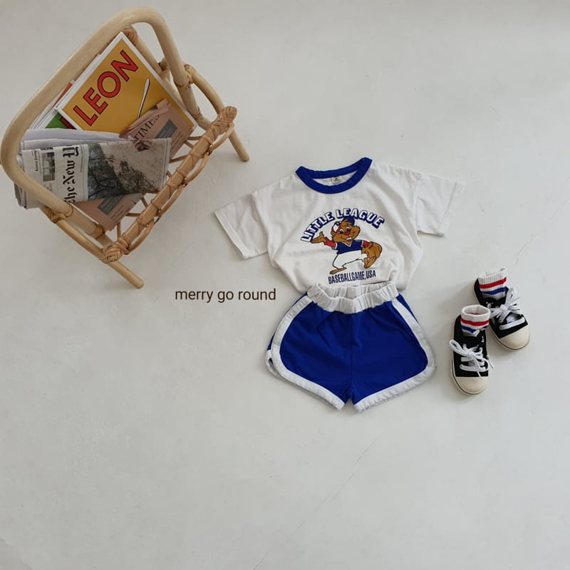 MERRY GO ROUND - Korean Children Fashion - #Kfashion4kids - Little League Top Bottom Set - 12