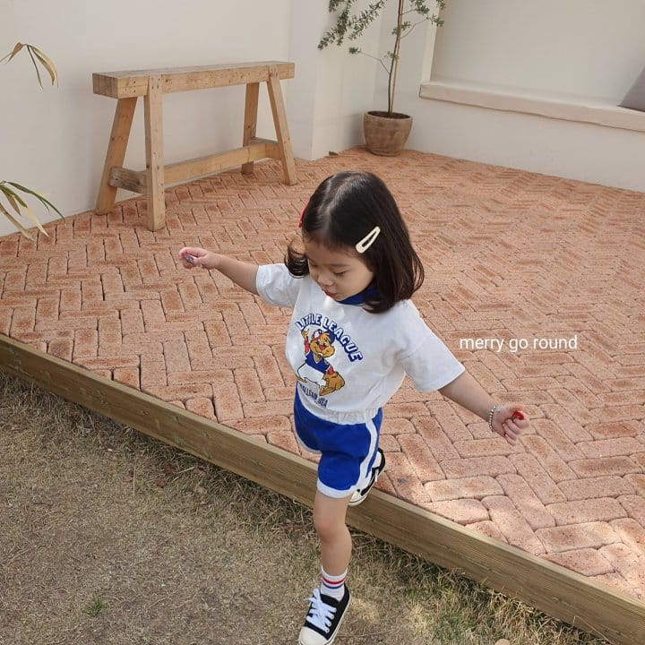 MERRY GO ROUND - Korean Children Fashion - #Kfashion4kids - Little League Top Bottom Set - 4