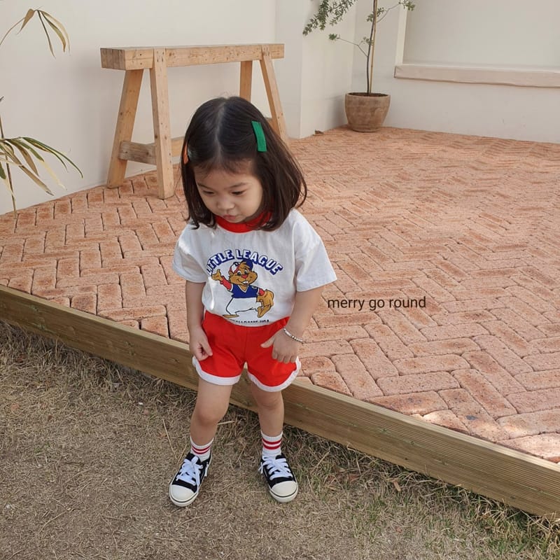 MERRY GO ROUND - Korean Children Fashion - #Kfashion4kids - Little League Top Bottom Set - 8