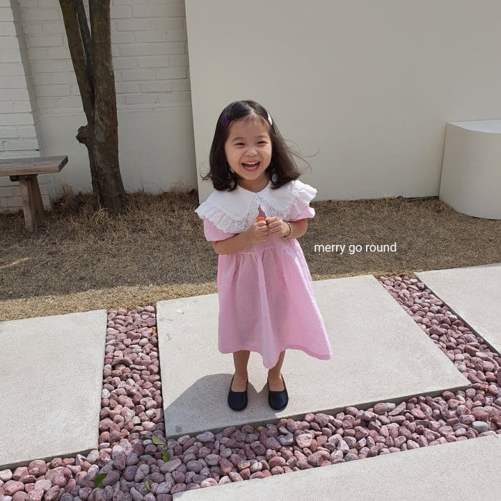 MERRY GO ROUND - Korean Children Fashion - #Kfashion4kids - Lace Collar One-piece - 2