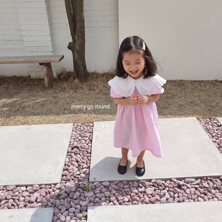 MERRY GO ROUND - Korean Children Fashion - #Kfashion4kids - Lace Collar One-piece - 3