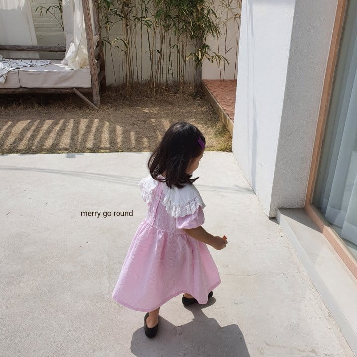 MERRY GO ROUND - Korean Children Fashion - #Kfashion4kids - Lace Collar One-piece - 6