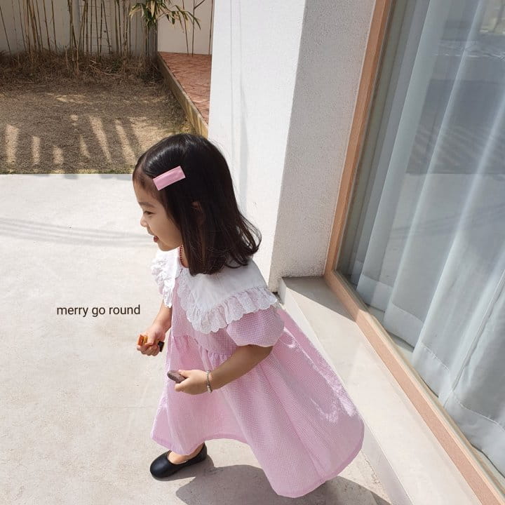MERRY GO ROUND - Korean Children Fashion - #Kfashion4kids - Lace Collar One-piece - 7