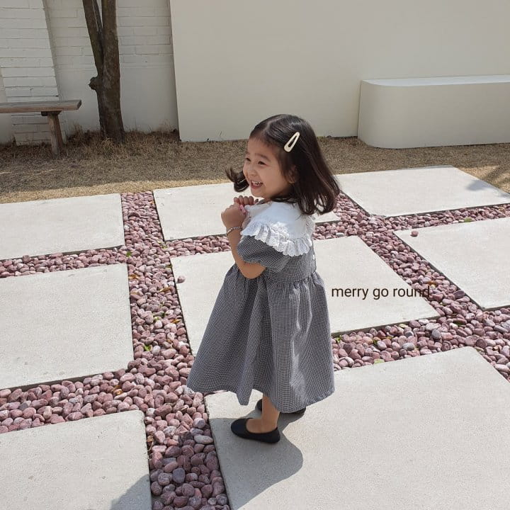 MERRY GO ROUND - Korean Children Fashion - #Kfashion4kids - Lace Collar One-piece - 8
