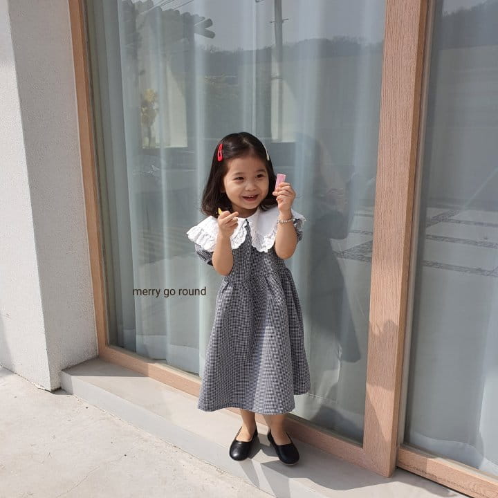 MERRY GO ROUND - Korean Children Fashion - #Kfashion4kids - Lace Collar One-piece - 9