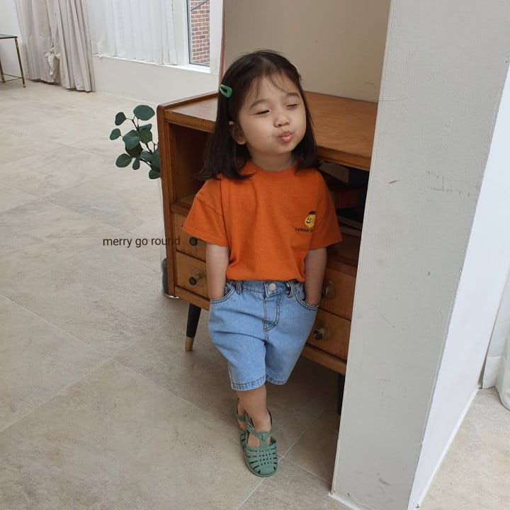 MERRY GO ROUND - Korean Children Fashion - #Kfashion4kids - Lemon Tee - 12