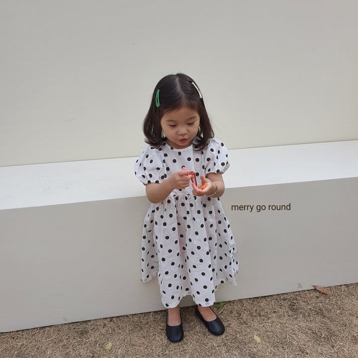 MERRY GO ROUND - Korean Children Fashion - #Kfashion4kids - Dot One-piece - 2