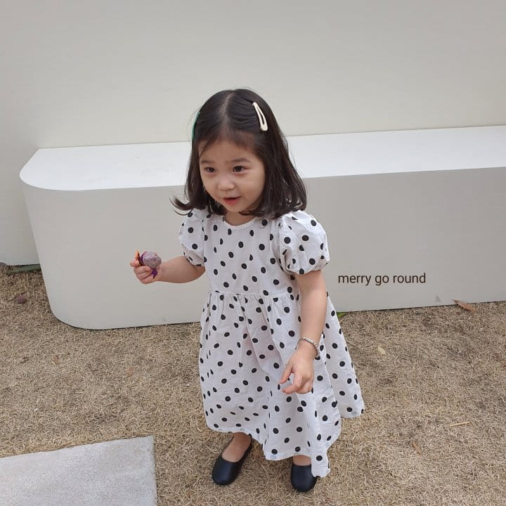 MERRY GO ROUND - Korean Children Fashion - #Kfashion4kids - Dot One-piece - 3