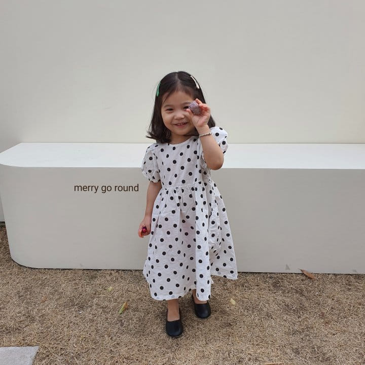 MERRY GO ROUND - Korean Children Fashion - #Kfashion4kids - Dot One-piece - 4