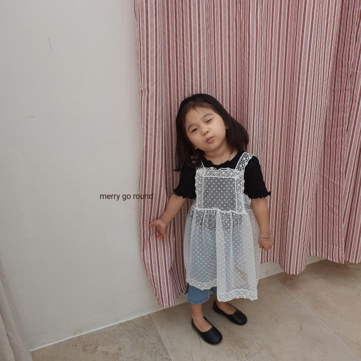 MERRY GO ROUND - Korean Children Fashion - #Kfashion4kids - Dot Mesh Lace One-piece - 3