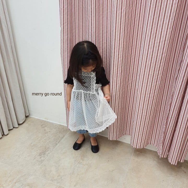 MERRY GO ROUND - Korean Children Fashion - #Kfashion4kids - Dot Mesh Lace One-piece - 4