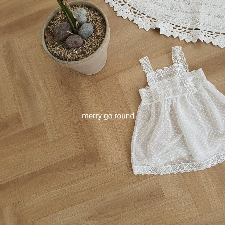 MERRY GO ROUND - Korean Children Fashion - #Kfashion4kids - Dot Mesh Lace One-piece - 6