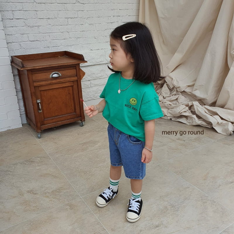 MERRY GO ROUND - Korean Children Fashion - #Kfashion4kids - Nice Day Smile Tee - 5