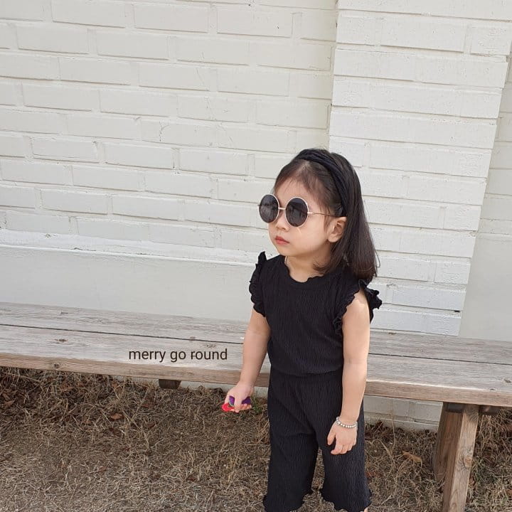 MERRY GO ROUND - Korean Children Fashion - #Kfashion4kids - Frill Winkle Top Bottom Set - 10