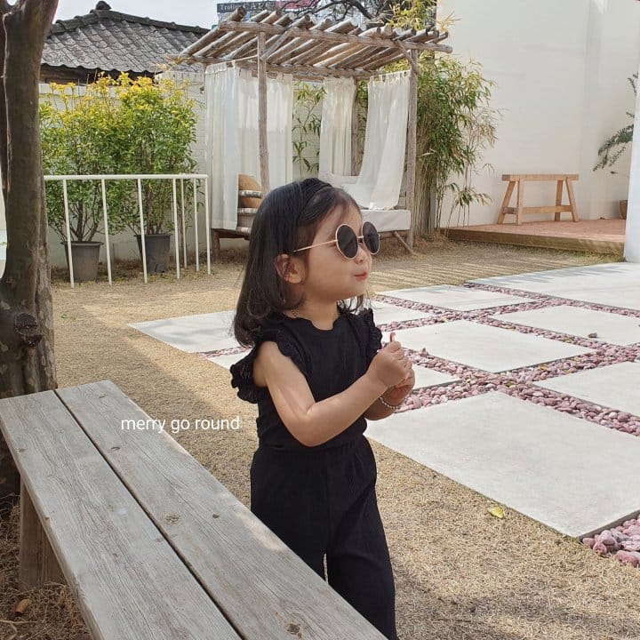 MERRY GO ROUND - Korean Children Fashion - #Kfashion4kids - Frill Winkle Top Bottom Set - 12