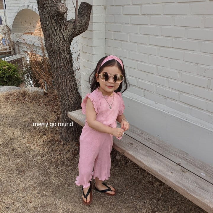 MERRY GO ROUND - Korean Children Fashion - #Kfashion4kids - Frill Winkle Top Bottom Set - 5