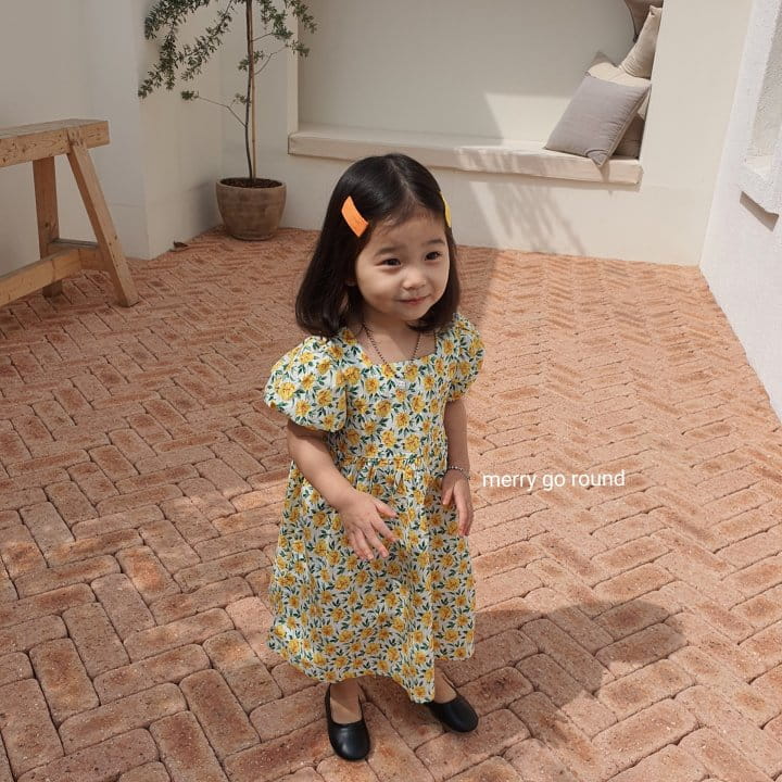 MERRY GO ROUND - Korean Children Fashion - #Kfashion4kids - Garden Flower One-piece - 3