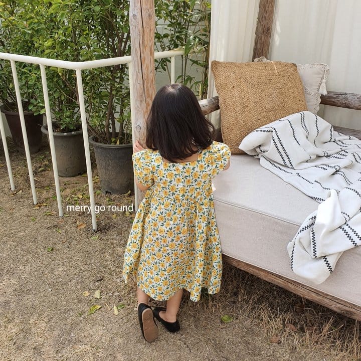 MERRY GO ROUND - Korean Children Fashion - #Kfashion4kids - Garden Flower One-piece - 7