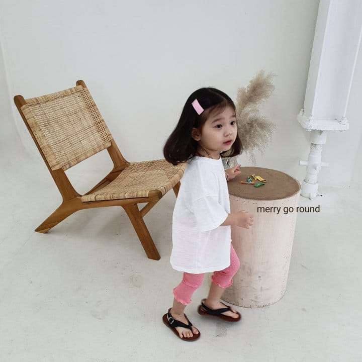 MERRY GO ROUND - Korean Children Fashion - #Kfashion4kids - Rip Capri Leggings - 2