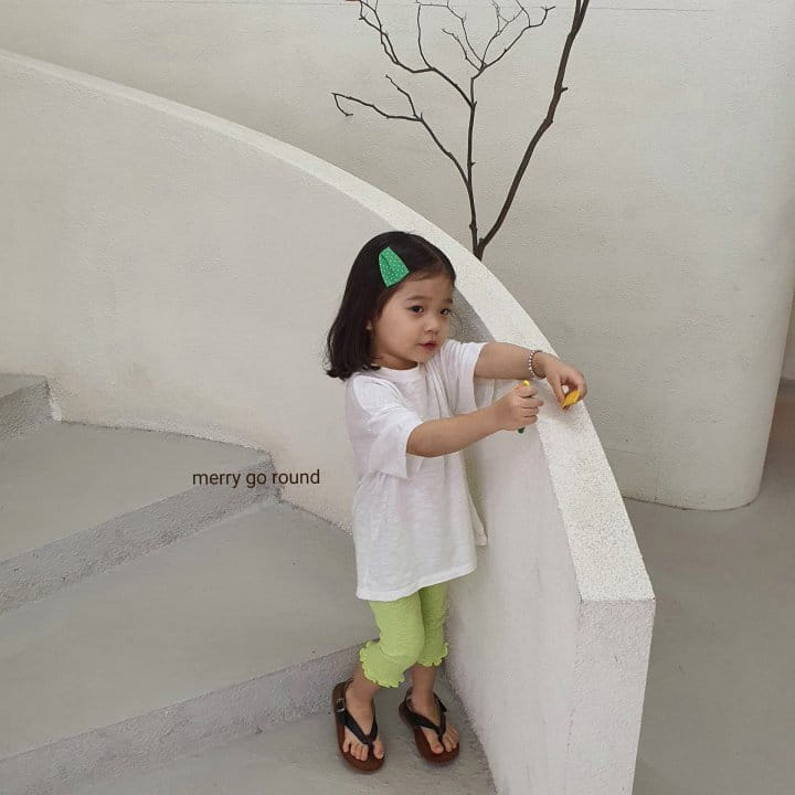 MERRY GO ROUND - Korean Children Fashion - #Kfashion4kids - Rip Capri Leggings - 8