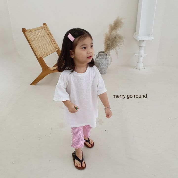 MERRY GO ROUND - Korean Children Fashion - #Kfashion4kids - Check Capri Bootscut