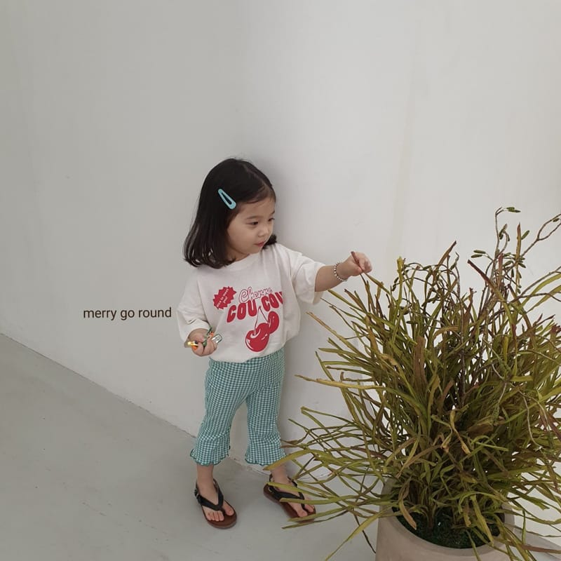 MERRY GO ROUND - Korean Children Fashion - #Kfashion4kids - Check Capri Bootscut - 8