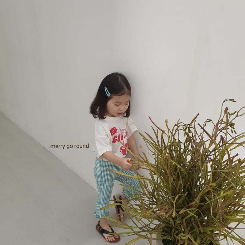 MERRY GO ROUND - Korean Children Fashion - #Kfashion4kids - Check Capri Bootscut - 9
