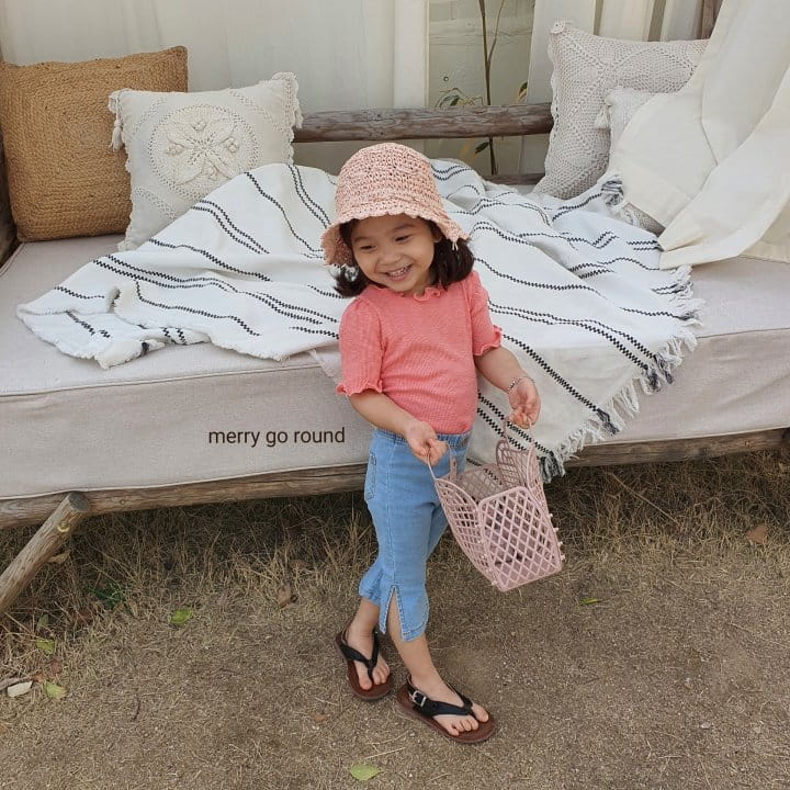 MERRY GO ROUND - Korean Children Fashion - #Kfashion4kids - Slit Denim Bootscut - 8