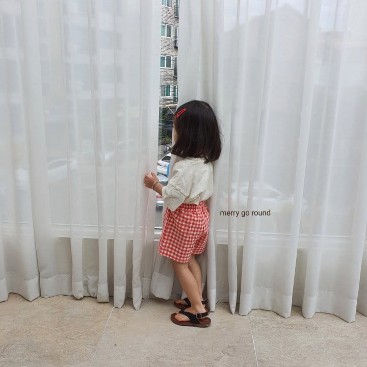 MERRY GO ROUND - Korean Children Fashion - #Kfashion4kids - Check Shorts - 10