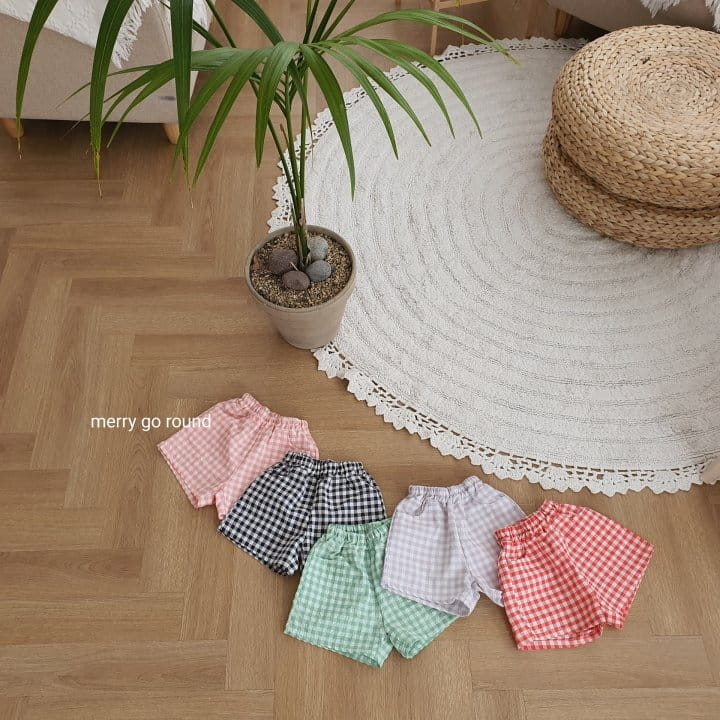 MERRY GO ROUND - Korean Children Fashion - #Kfashion4kids - Check Shorts - 11