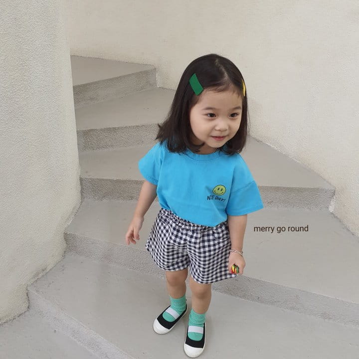 MERRY GO ROUND - Korean Children Fashion - #Kfashion4kids - Check Shorts - 2
