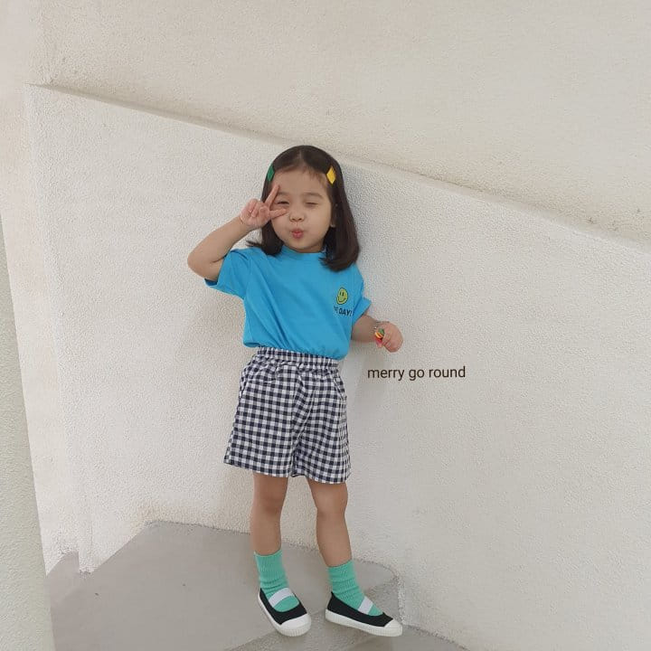 MERRY GO ROUND - Korean Children Fashion - #Kfashion4kids - Check Shorts - 3