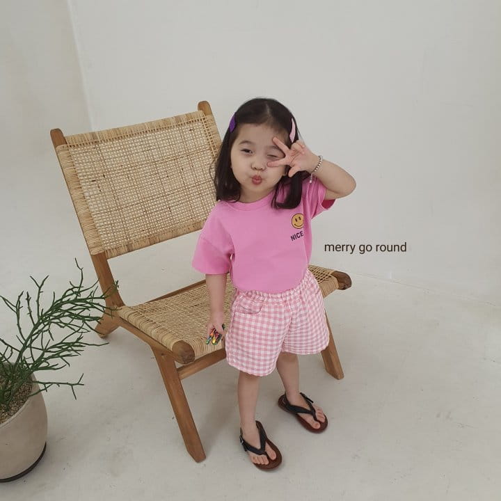 MERRY GO ROUND - Korean Children Fashion - #Kfashion4kids - Check Shorts - 4