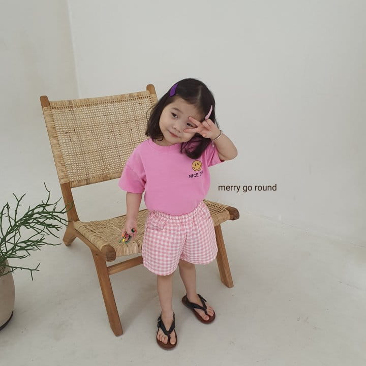 MERRY GO ROUND - Korean Children Fashion - #Kfashion4kids - Check Shorts - 5