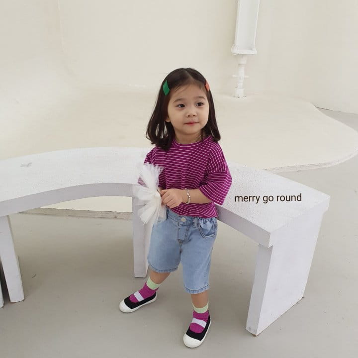 MERRY GO ROUND - Korean Children Fashion - #Kfashion4kids - Stripes Tee - 2