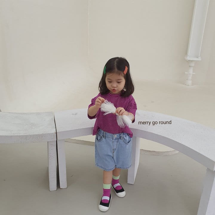 MERRY GO ROUND - Korean Children Fashion - #Kfashion4kids - Stripes Tee - 3