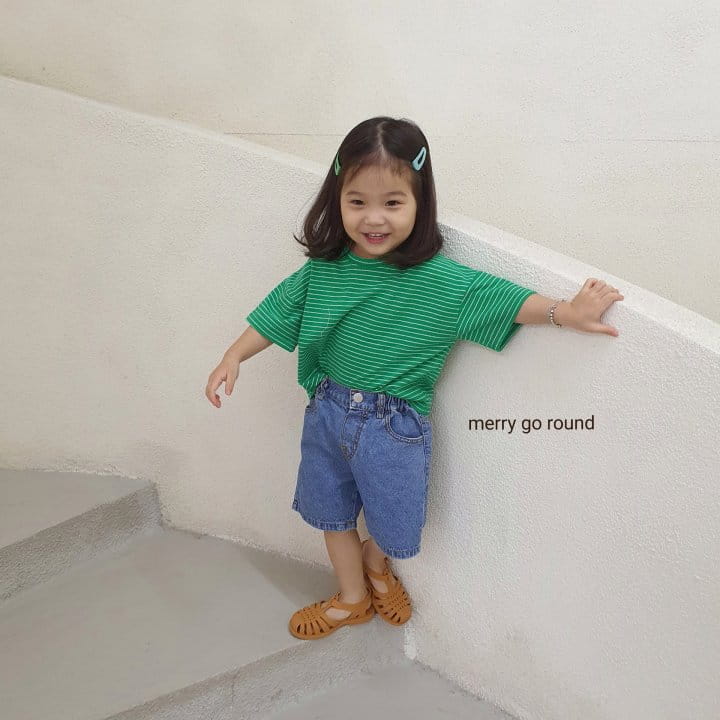 MERRY GO ROUND - Korean Children Fashion - #Kfashion4kids - Stripes Tee - 4