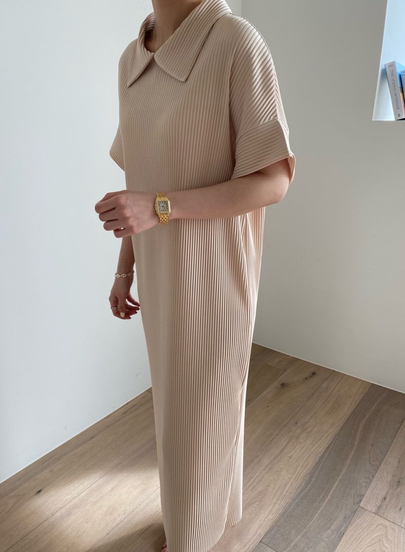 MERRY J - Korean Women Fashion - #Kfashion - Lilly Pleats One-piece - 3