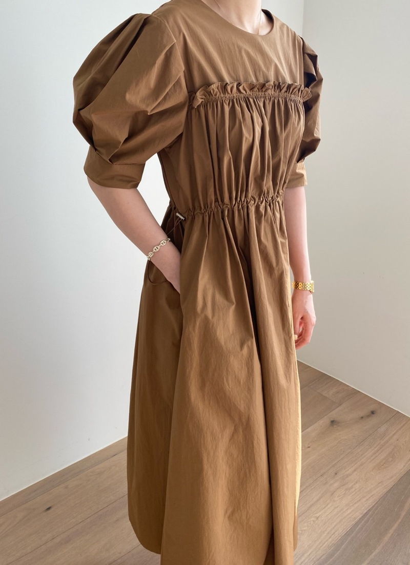MERRY J - Korean Women Fashion - #Kfashion - Puff String One-piece - 3