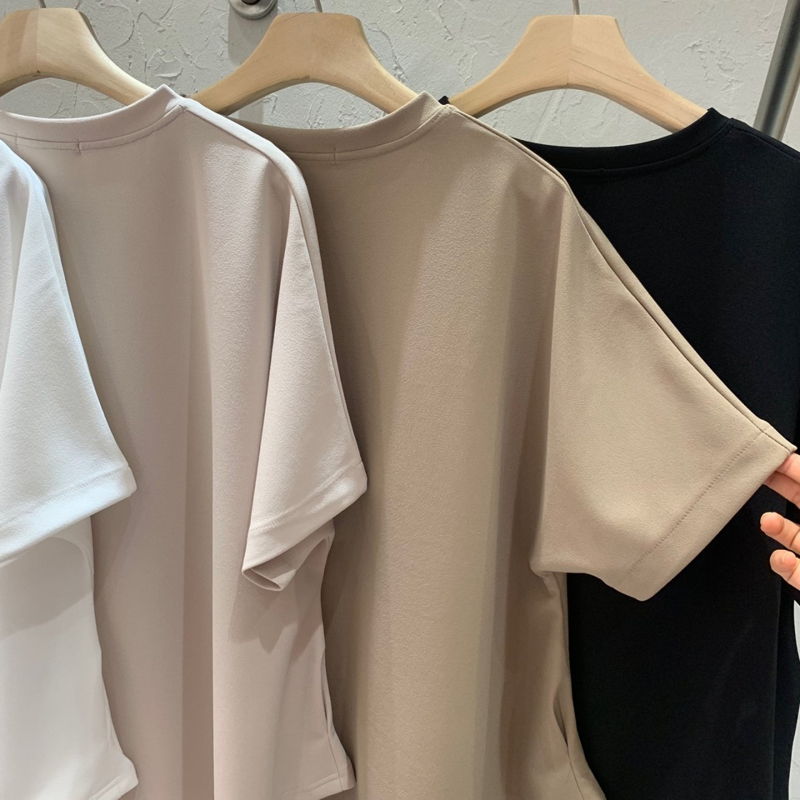 MERRY J - Korean Women Fashion - #Kfashion - Diagonal Cut Tee - 12