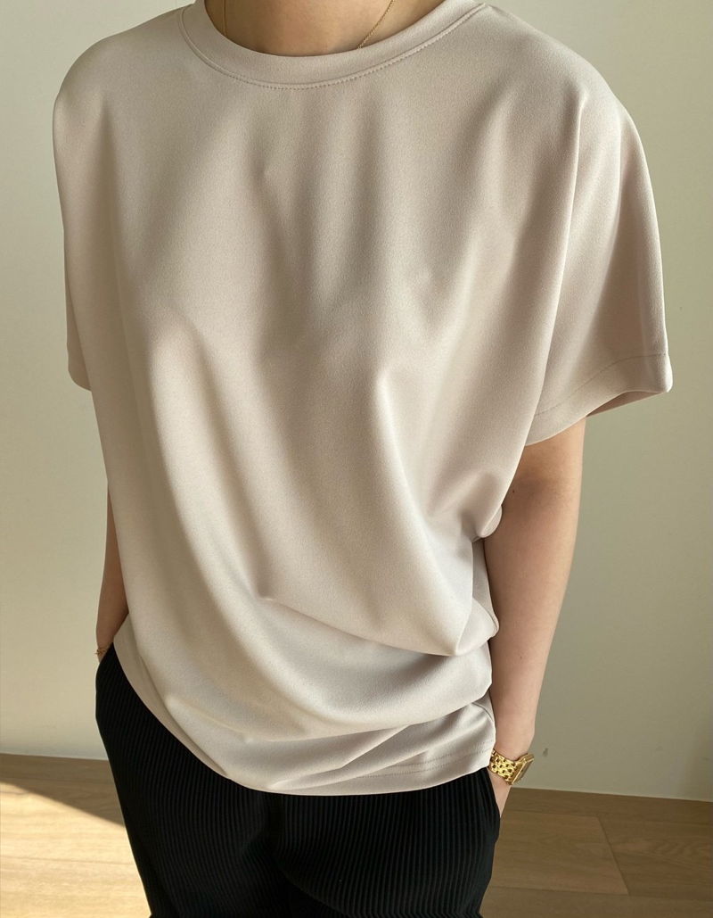 MERRY J - Korean Women Fashion - #Kfashion - Diagonal Cut Tee - 3