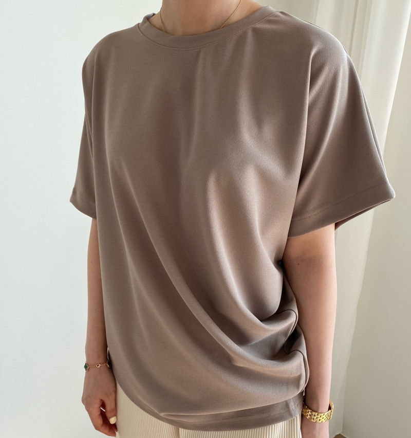 MERRY J - Korean Women Fashion - #Kfashion - Diagonal Cut Tee - 5