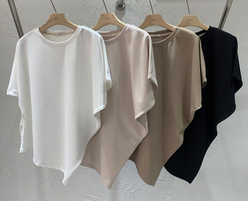 MERRY J - Korean Women Fashion - #Kfashion - Diagonal Cut Tee - 9