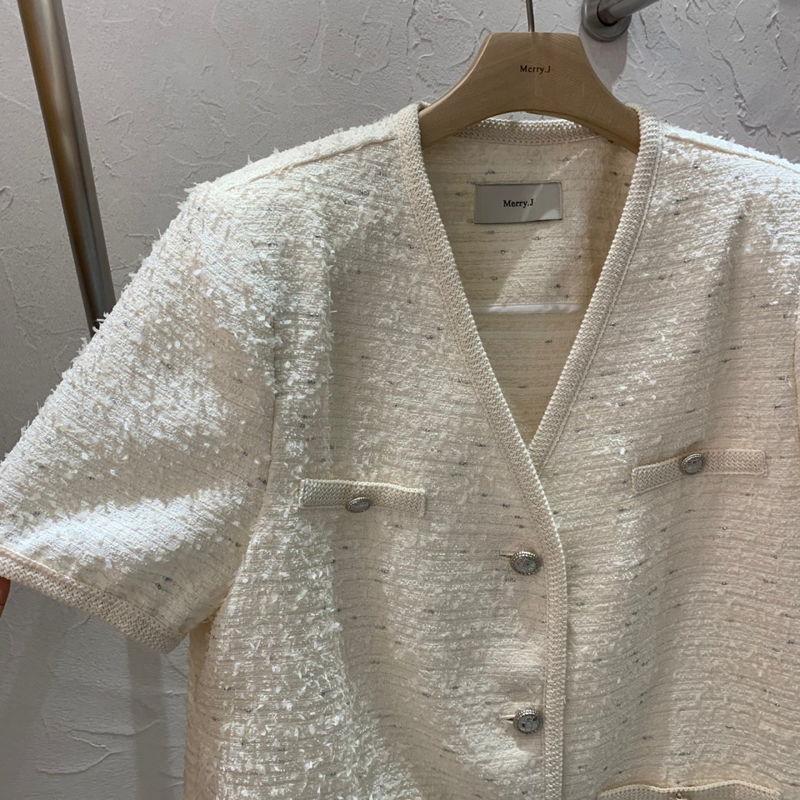MERRY J - Korean Women Fashion - #Kfashion - Short Tweed Cardigan - 2